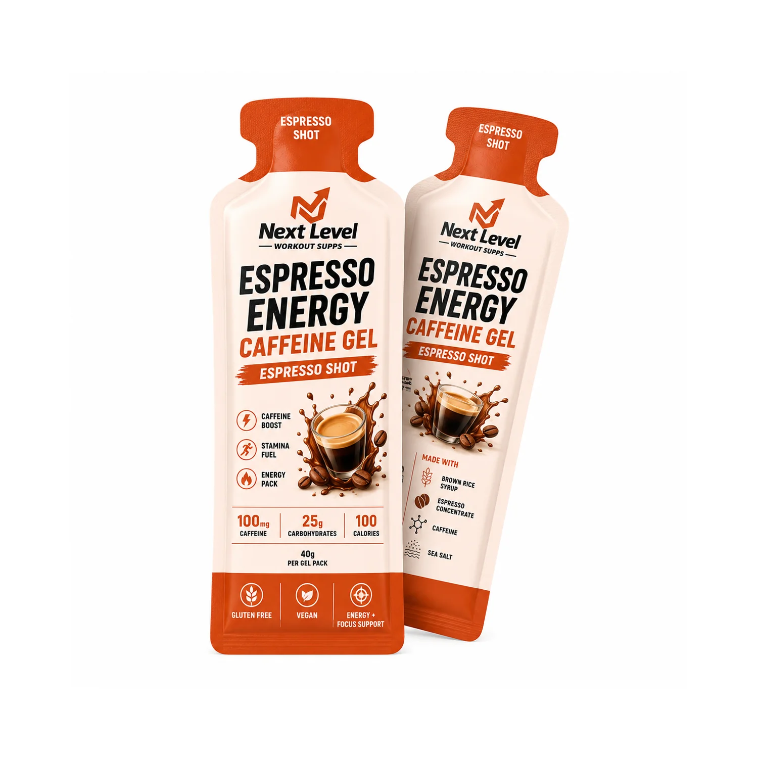Espresso Energy Caffeine Gel - 2 Pack