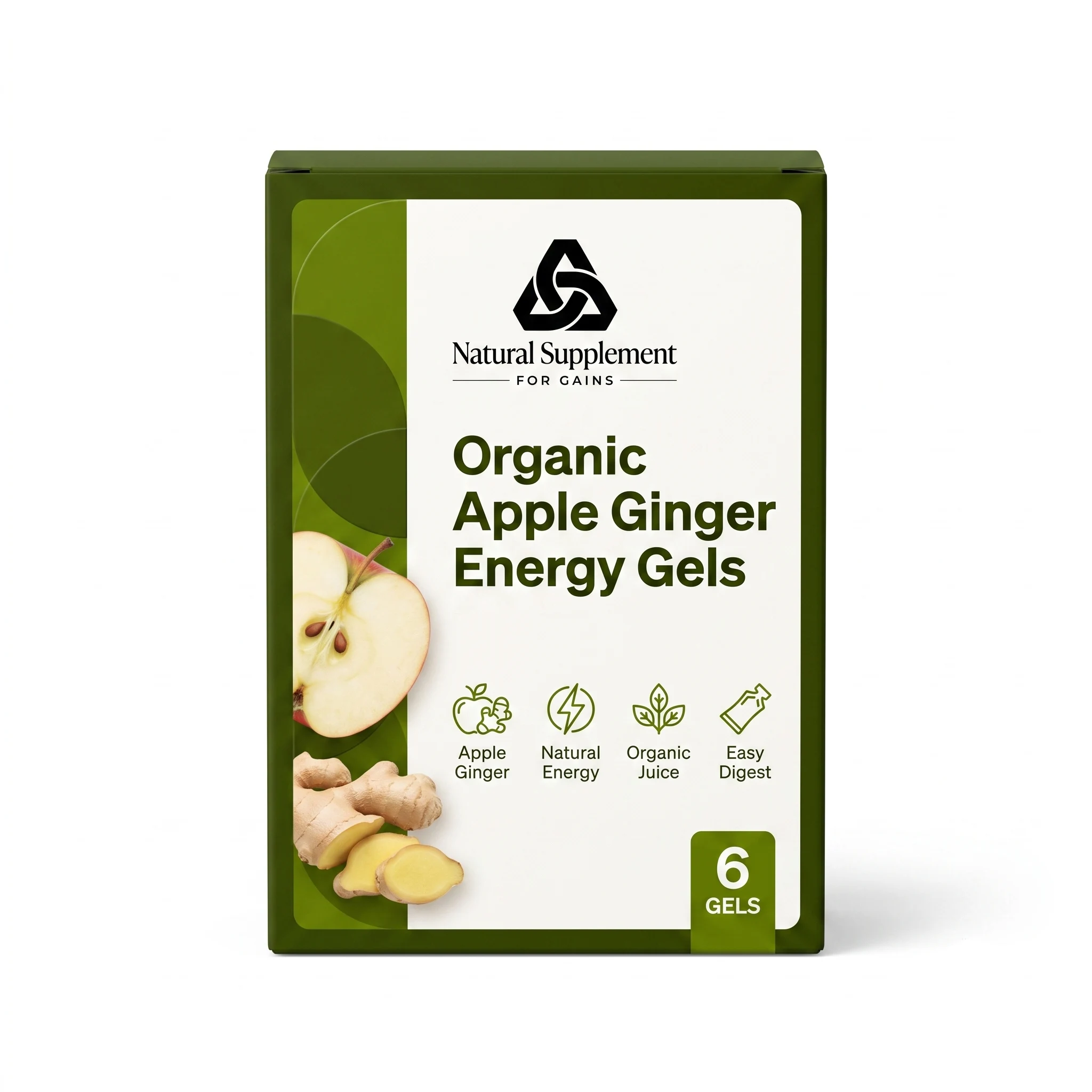 Organic Apple Ginger Energy Gels Box