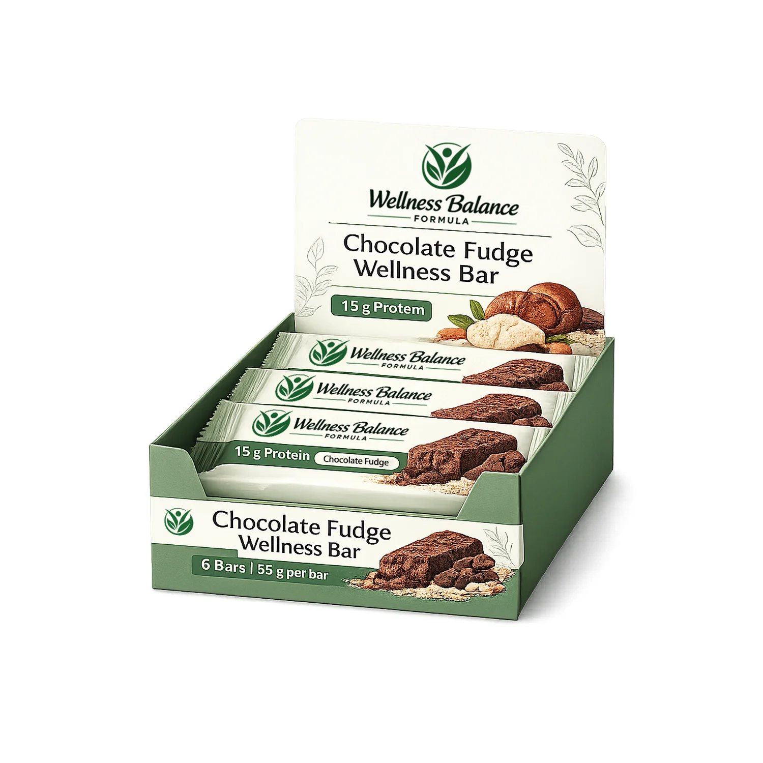 Chocolate Fudge Wellness Bars Box