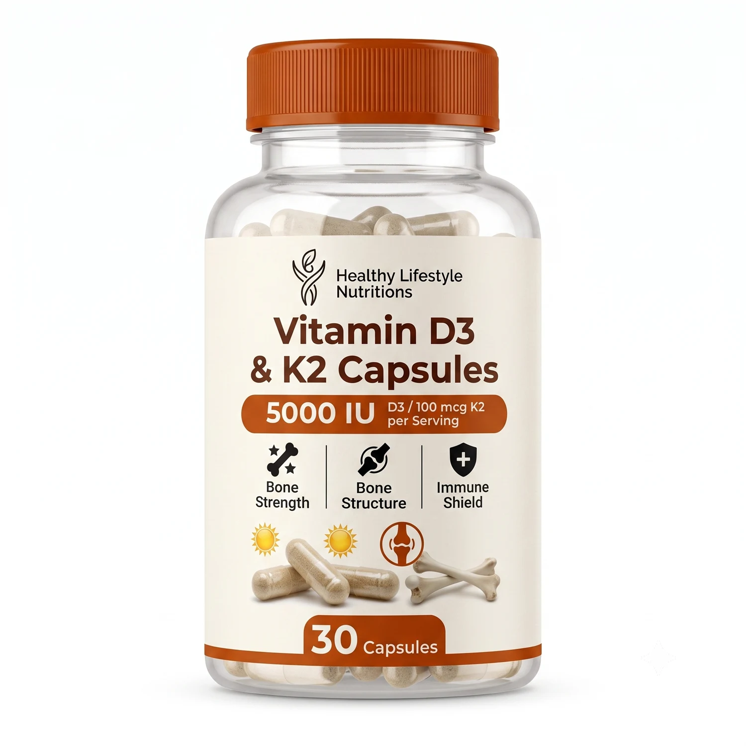Vitamin D3 & K2 Capsules