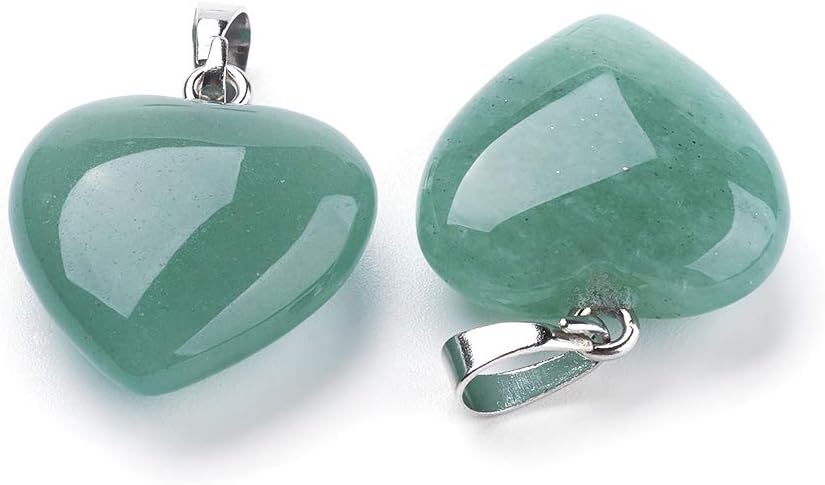 Natural Green Aventurine Gemstone Pendants with Hanger Bails