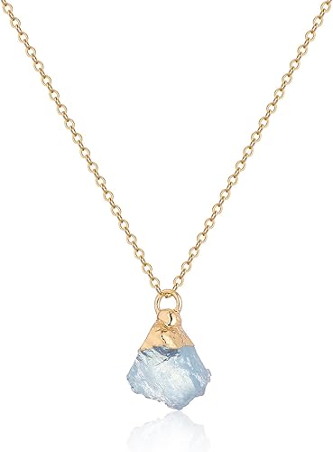 Crystal Necklace for Women 14K Gold Plated Gemstones