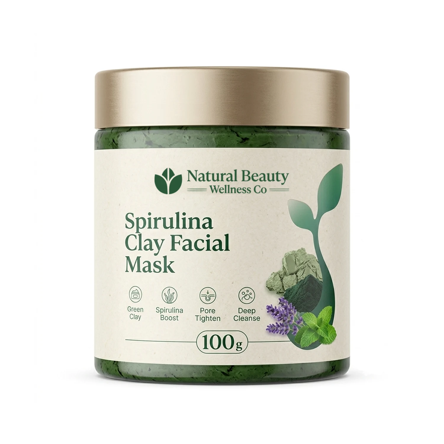 Spirulina Clay Facial Mask