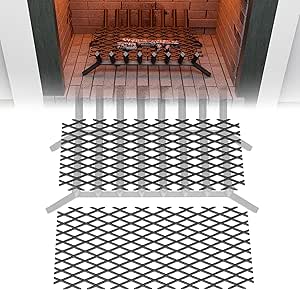 Fireplace Grate Ember Retainer 2-Piece 16 x 10 Inch Steel