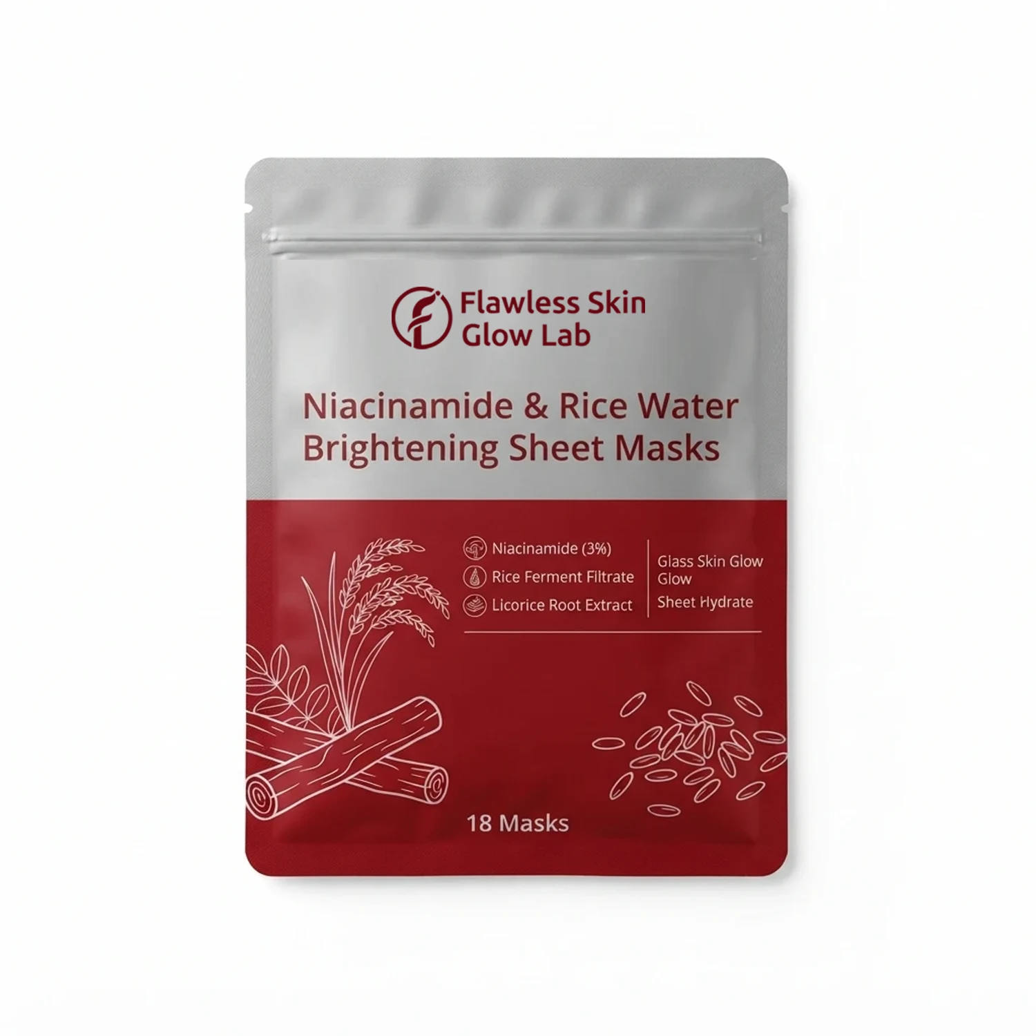 Niacinamide & Rice Water Brightening Sheet Masks