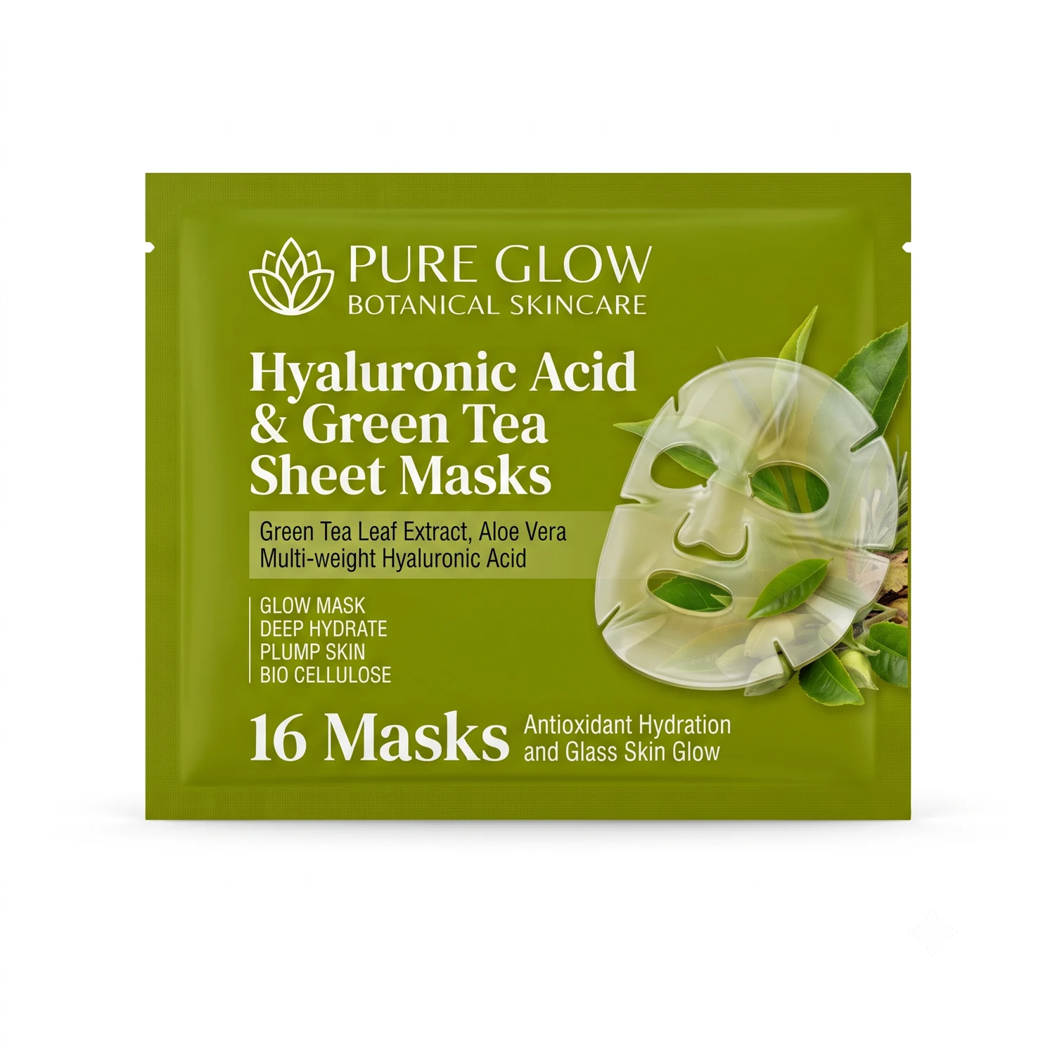 Hyaluronic Acid & Green Tea Sheet Masks