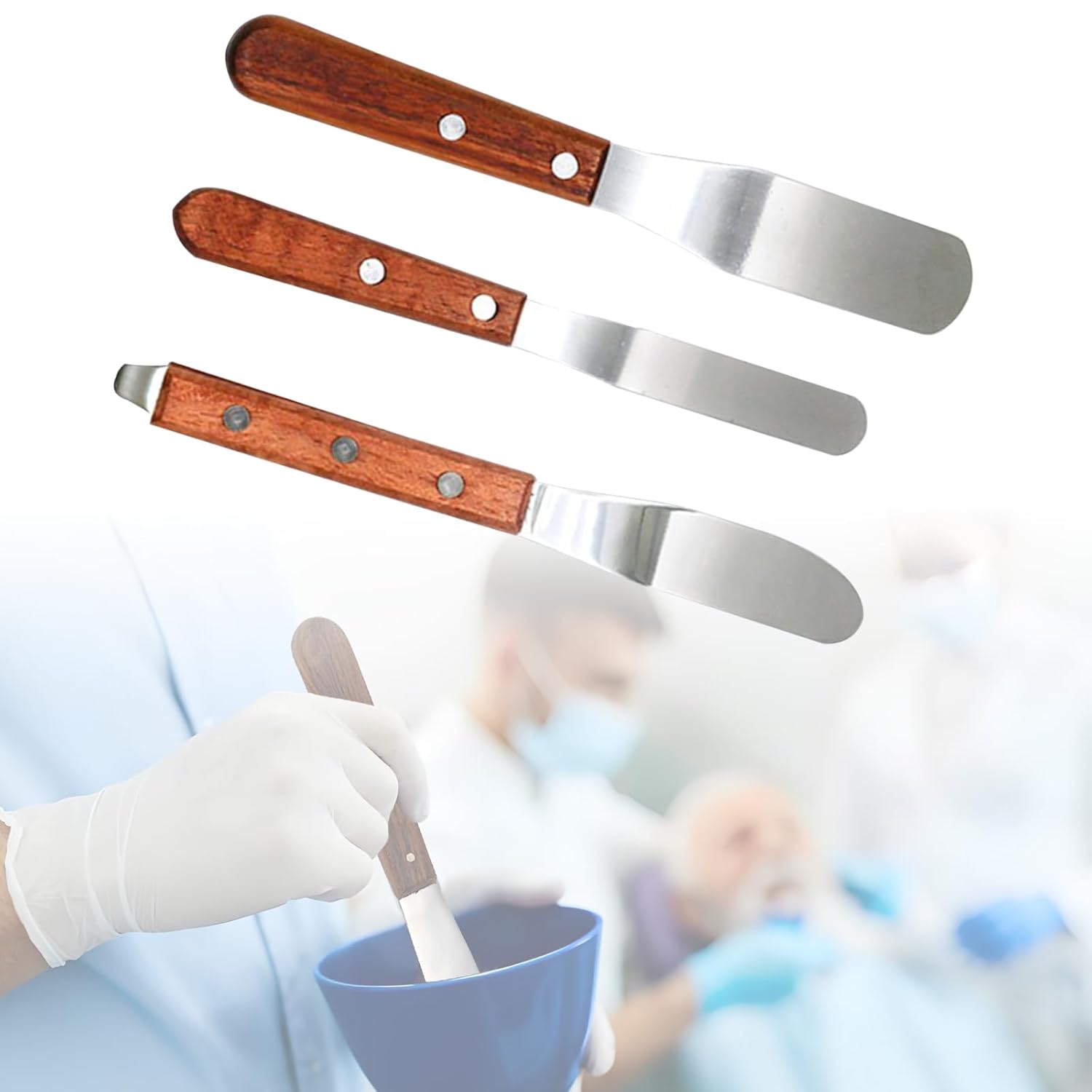 Dental Mixing Plaster Spatula Set 3pcs