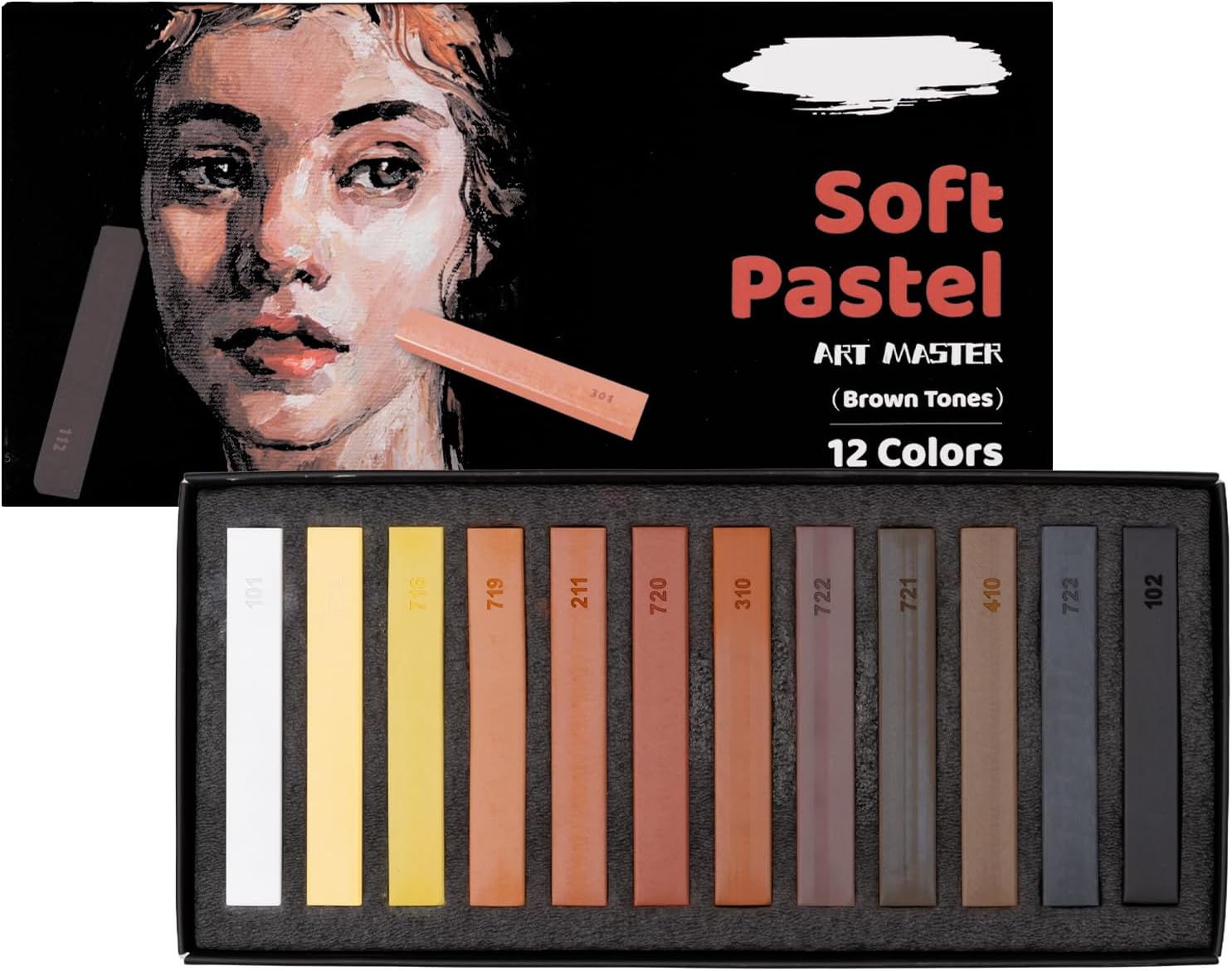 Soft Square Pastel Sticks Set (12 Colors)