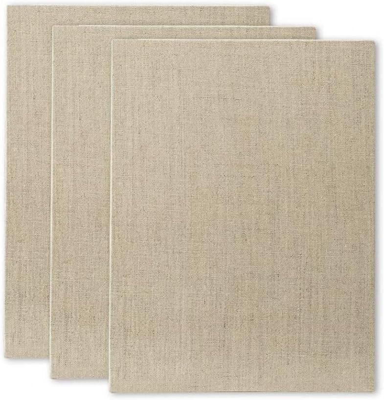 Clear Primed Linen Painting Panels (3 Pack)
