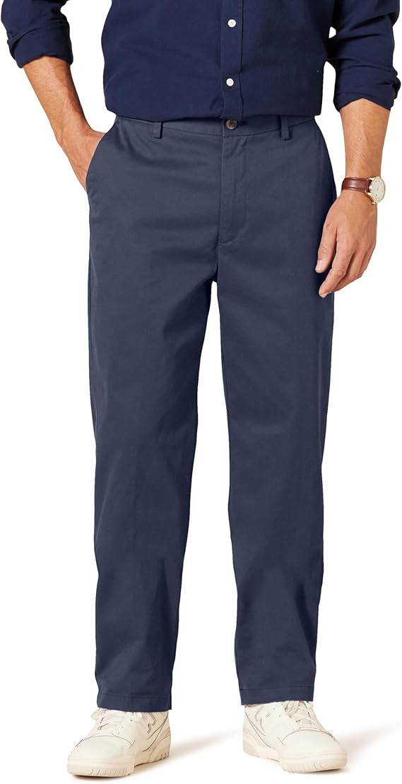 Men's Classic-Fit Wrinkle-Resistant Flat-Front Chino Pants
