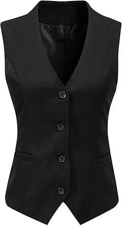 Women's Fully Lined V-Neck Dress Suit Vest