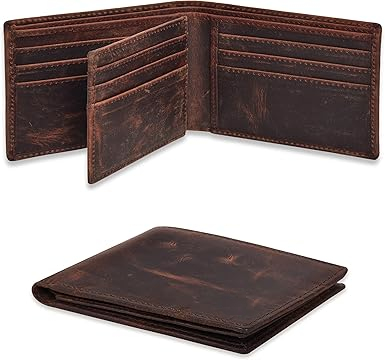 Leather RFID Bifold Wallet for Men