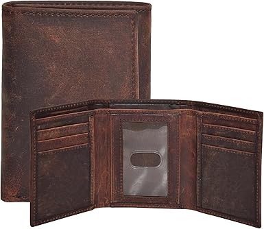 Leather Trifold RFID Wallet for Men