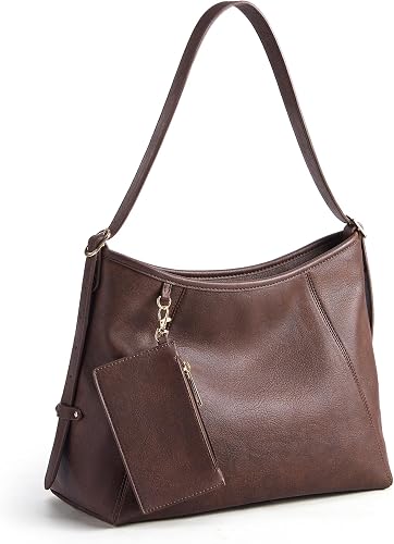 Hobo Shoulder Bag with Detachable Pouch