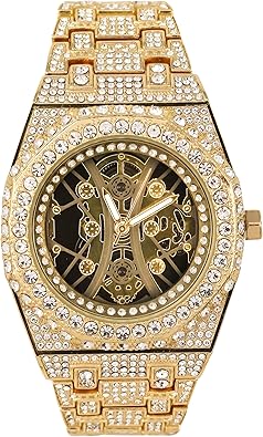 Men's Luxury 43mm Fully Iced Out Octagon Watch