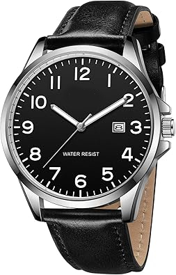 Minimalist Quartz Analog Leather Strap Watch
