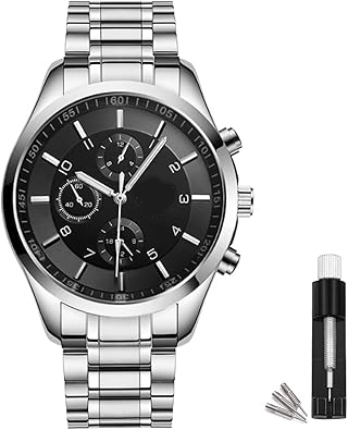 Men's 40mm Analog Watch – Auto Date & Day Display