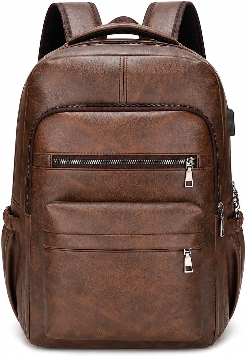 Leather Laptop Backpack