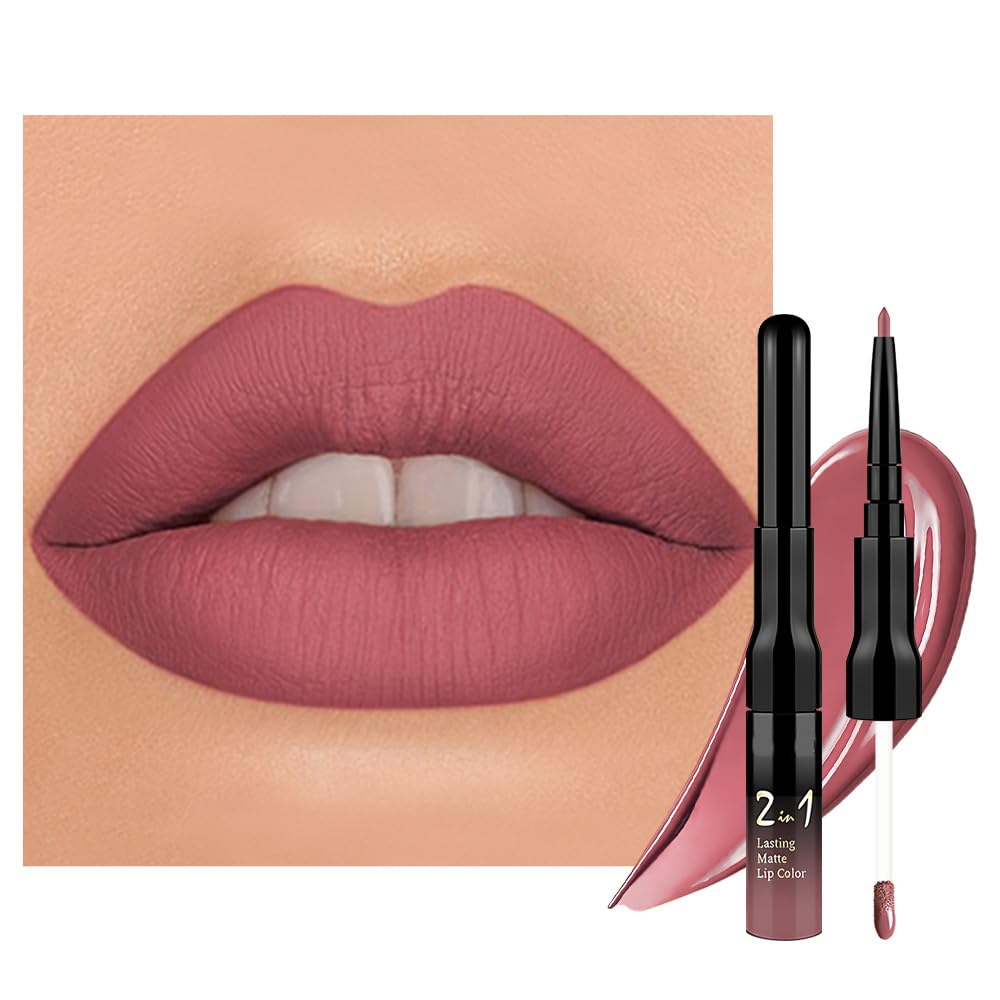 Matte Lip Liner & Liquid Lipstick