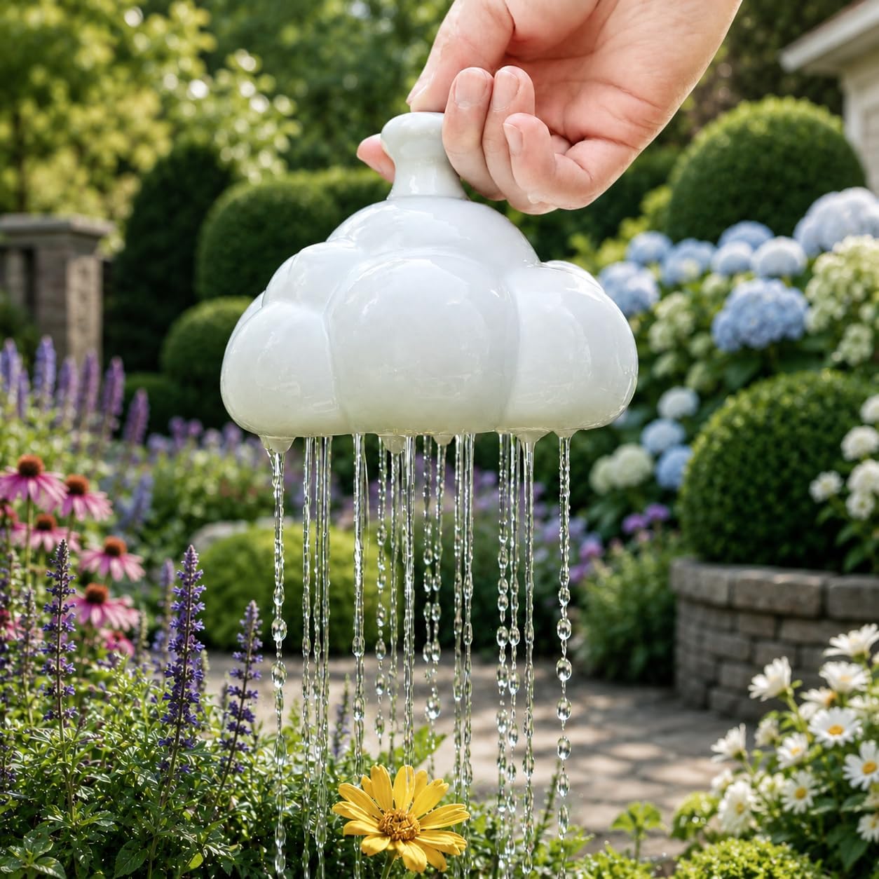 Ceramic Rain Cloud Thumb Watering Can