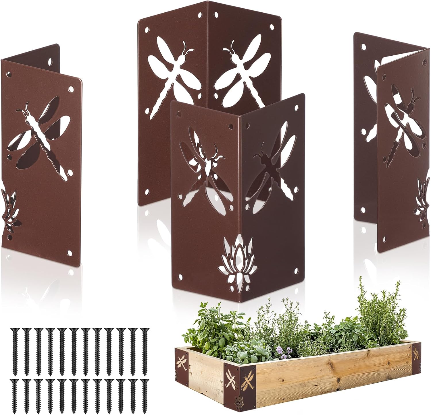 Raised Metal Garden Bed Corner Bracket Set