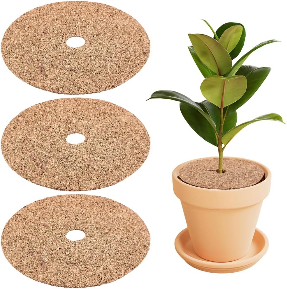 Coconut Fiber Mulch Ring Tree Protection Mat 3 Pack