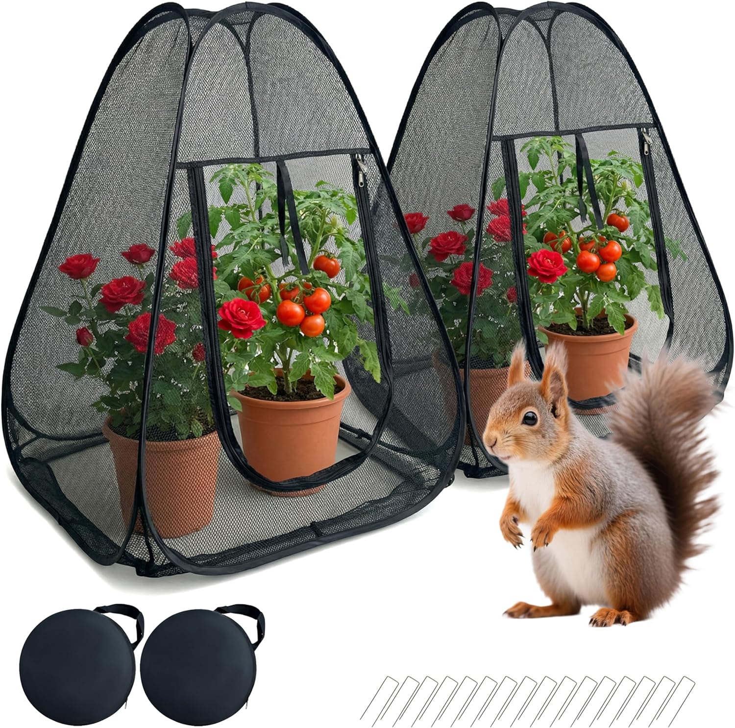 Pop-Up Mesh Garden Plant Protection Net Tent 2 Pack