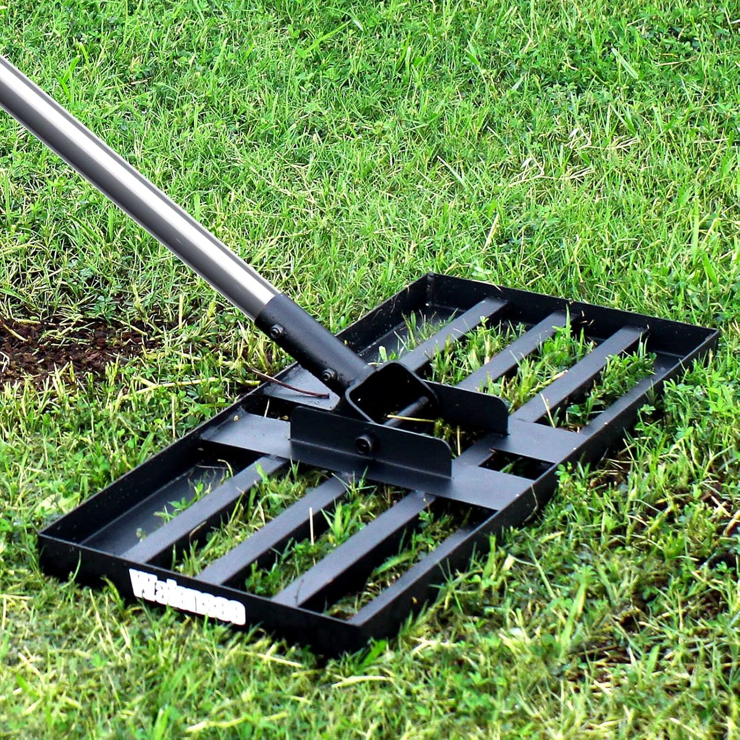 Heavy Duty Steel Lawn Leveling Rake with Long Handle