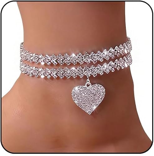 Waterproof Heart Chain Anklet Bracelet