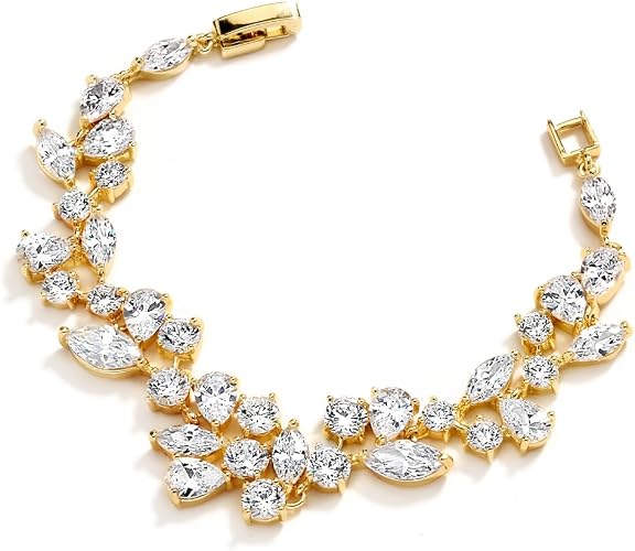 Mosaic Cubic Zirconia Tennis Bracelet