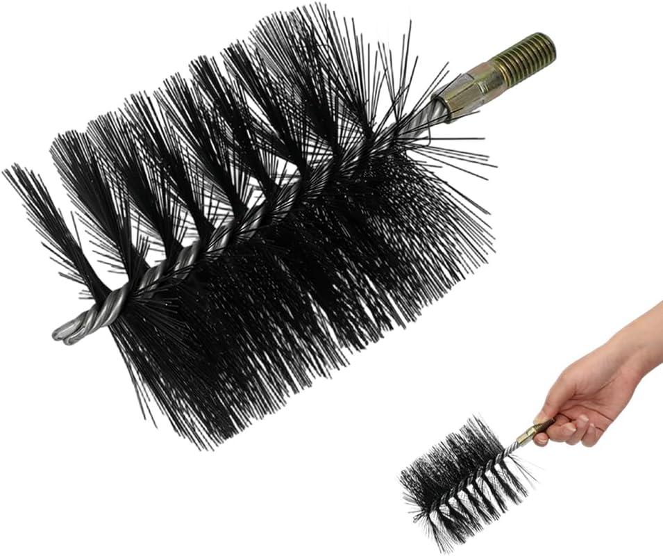 Double Spiral Chimney Flue Cleaning Brush 4 Inch