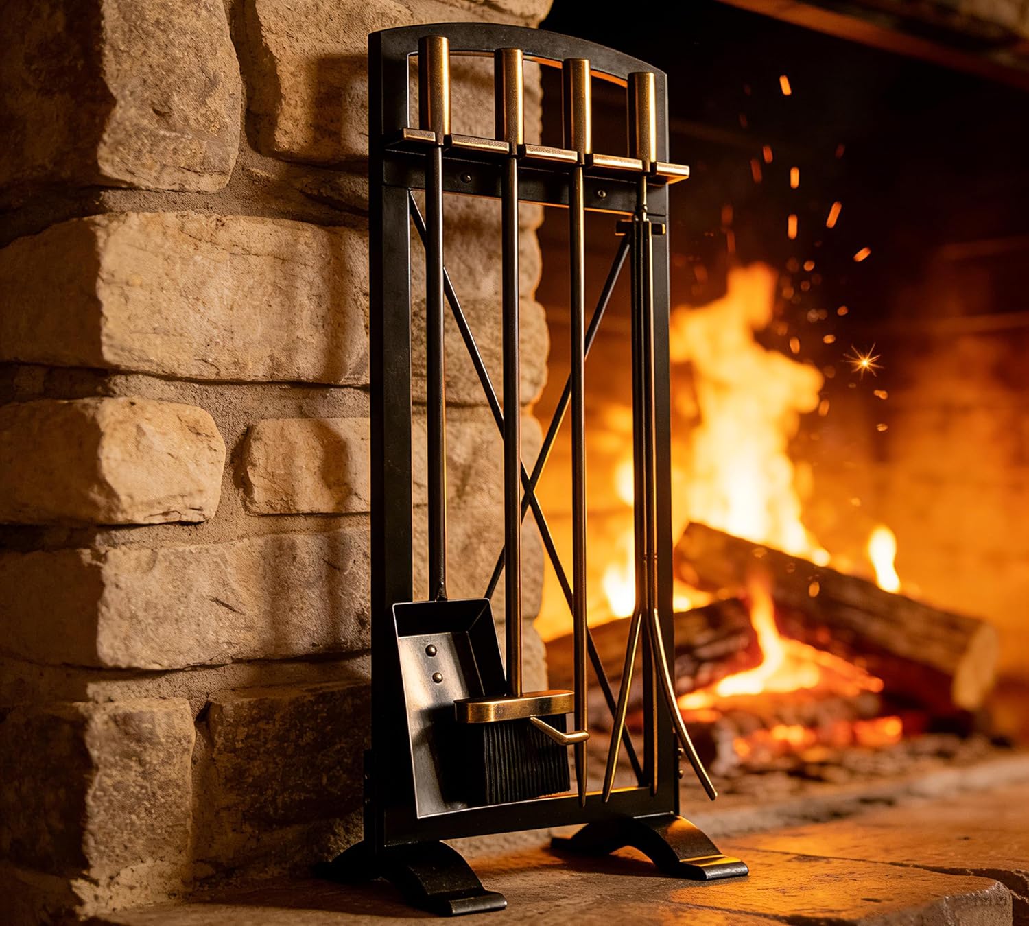Cast Iron Fireplace Tool Set