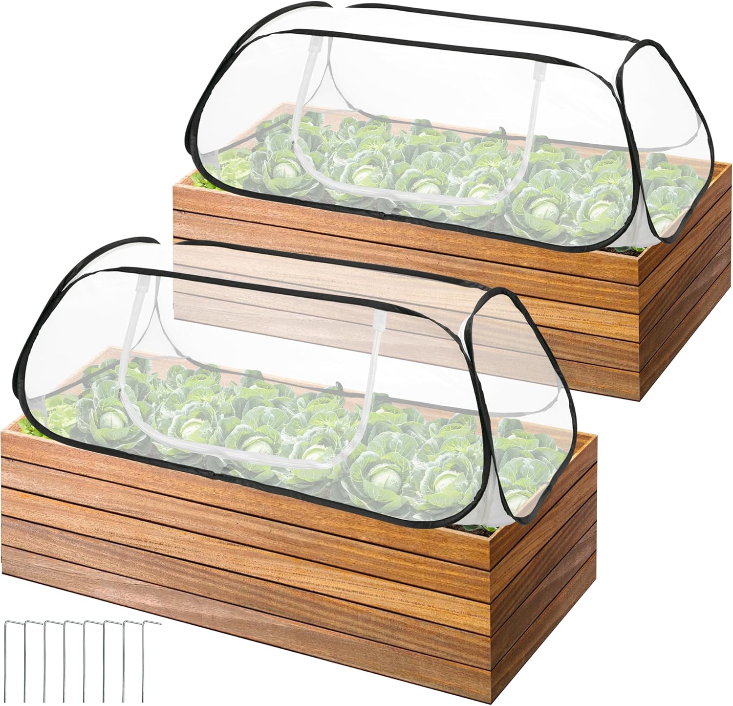 2 Pcs Pop Up Garden Rows Plants Cover