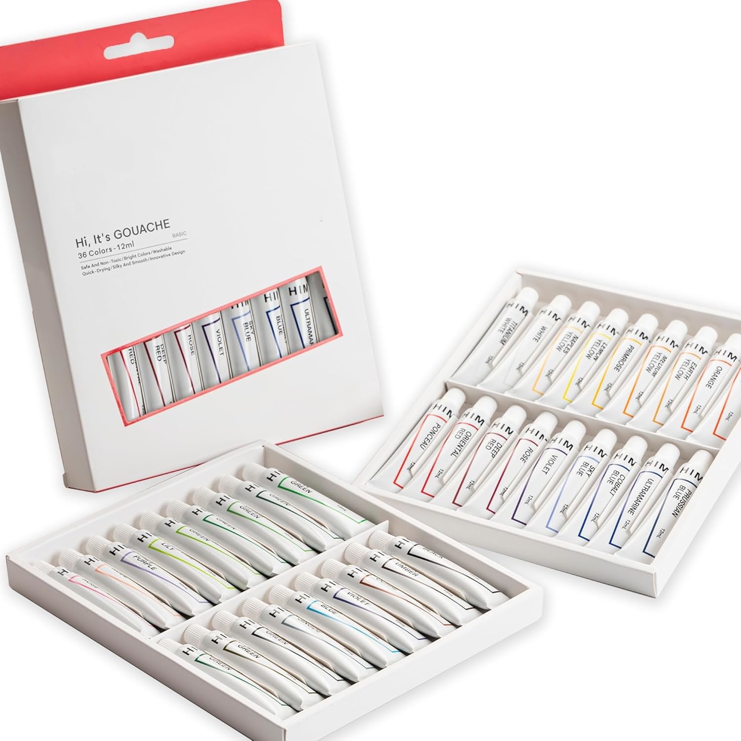 Gouache Paint Tube Set - 36 Colors