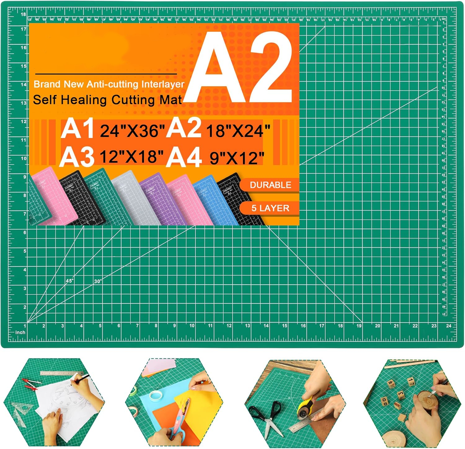 Self Healing Rotary Cutting Mat 18x24 Inch
