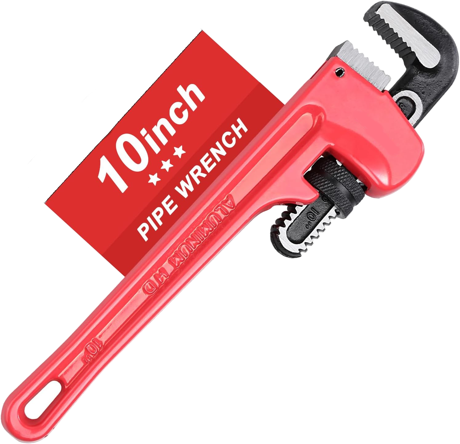 10 Inch Lightweight Aluminum Adjustable Pipe Wrench