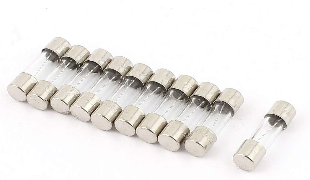 Slow-Blow Glass Tube Electrical Fuse 5x20mm 0.5A 250V 10-Pack