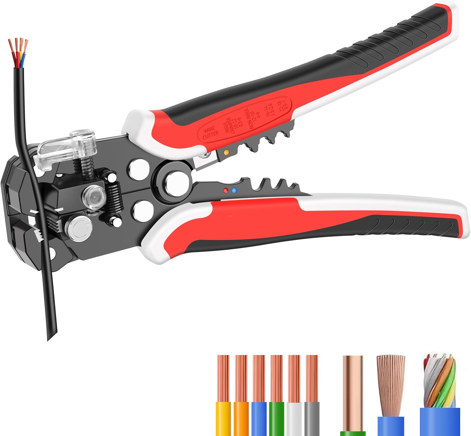 Self-Adjusting Automatic Wire Stripper Cutter Crimping Tool 8 Inch