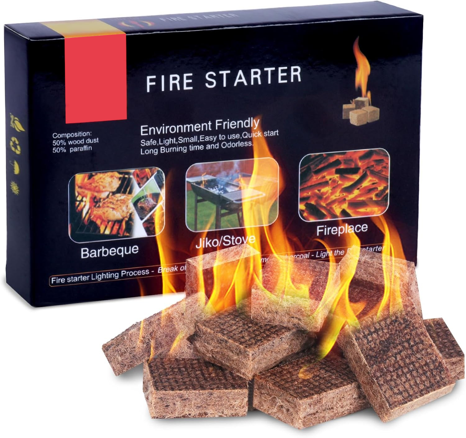 Natural Fire Starter Cubes 32 Pack