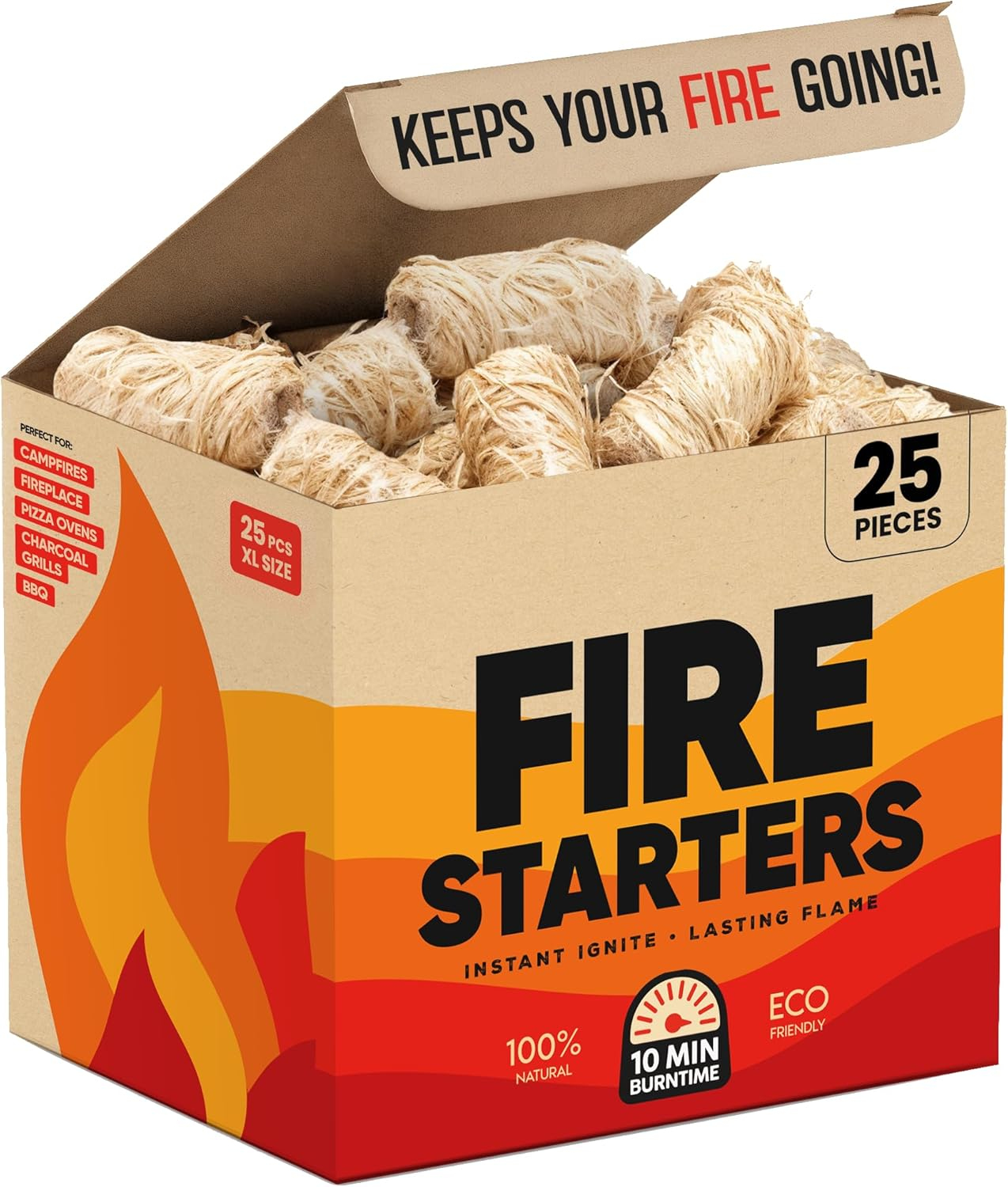 Fire Starters for Fireplace - 25 Pieces