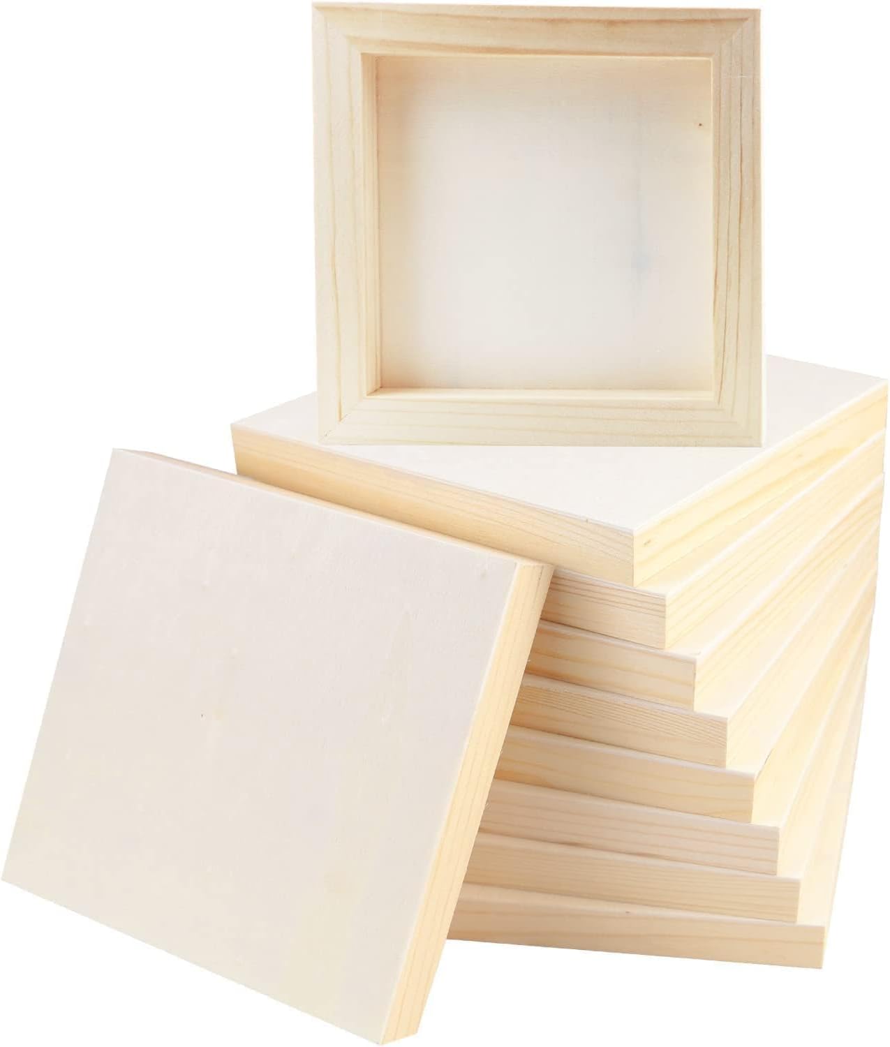 10 Pack 6 x 6 inch Wood Panel Boards