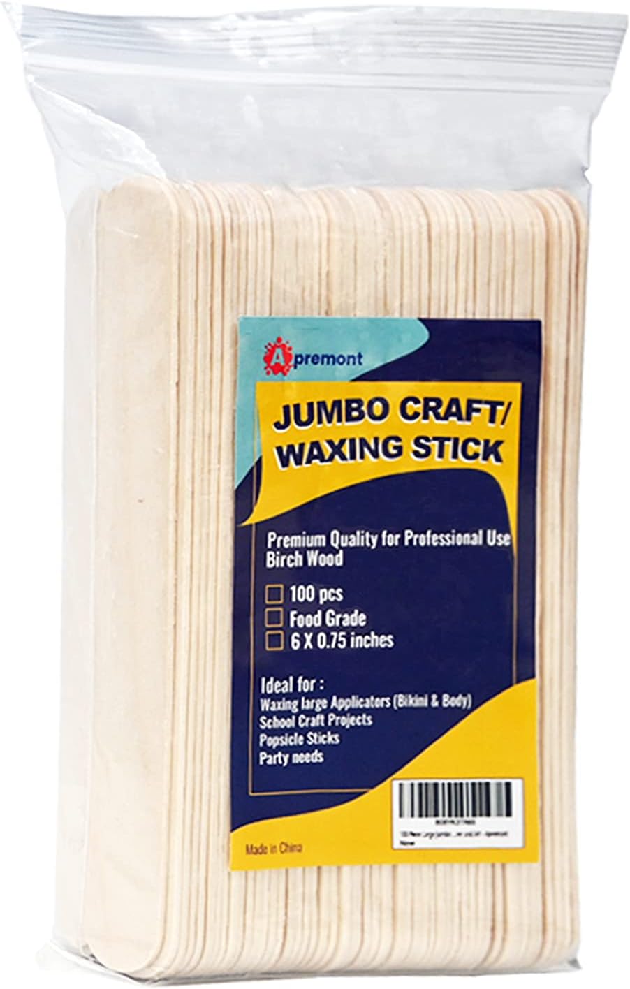 100 Piece Large Jumbo Wooden Craft Sticks