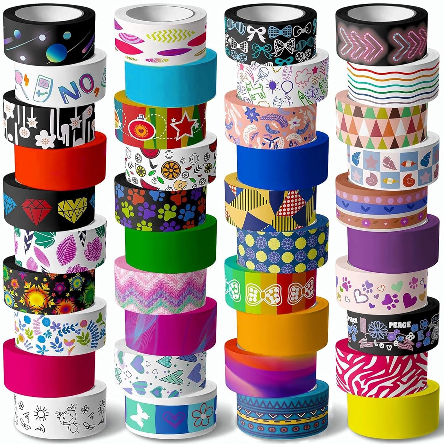 40 Rolls Washi Tape Set - 15 mm Wide