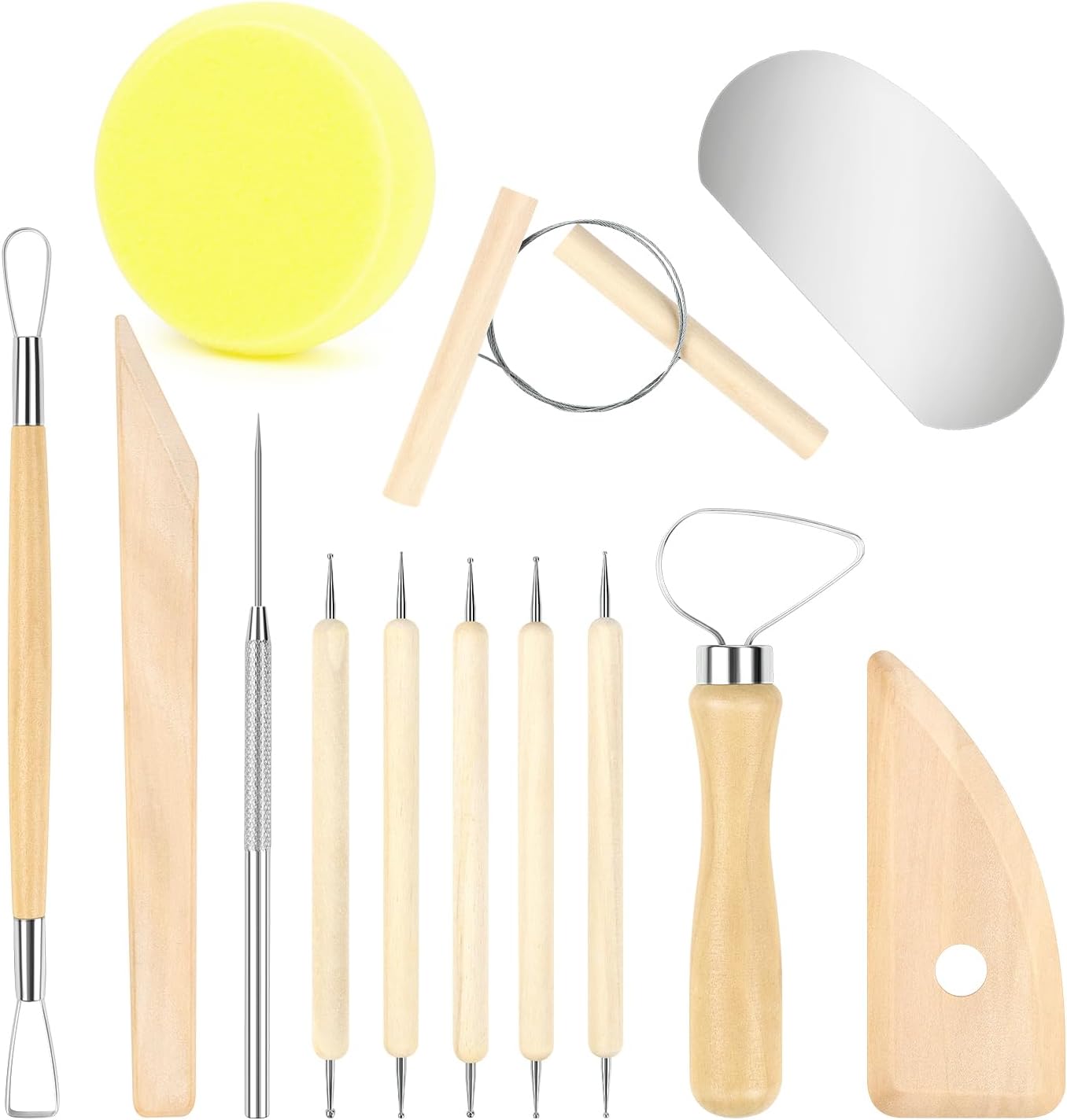 Clay Sculpting Tool Set - 13 Pieces