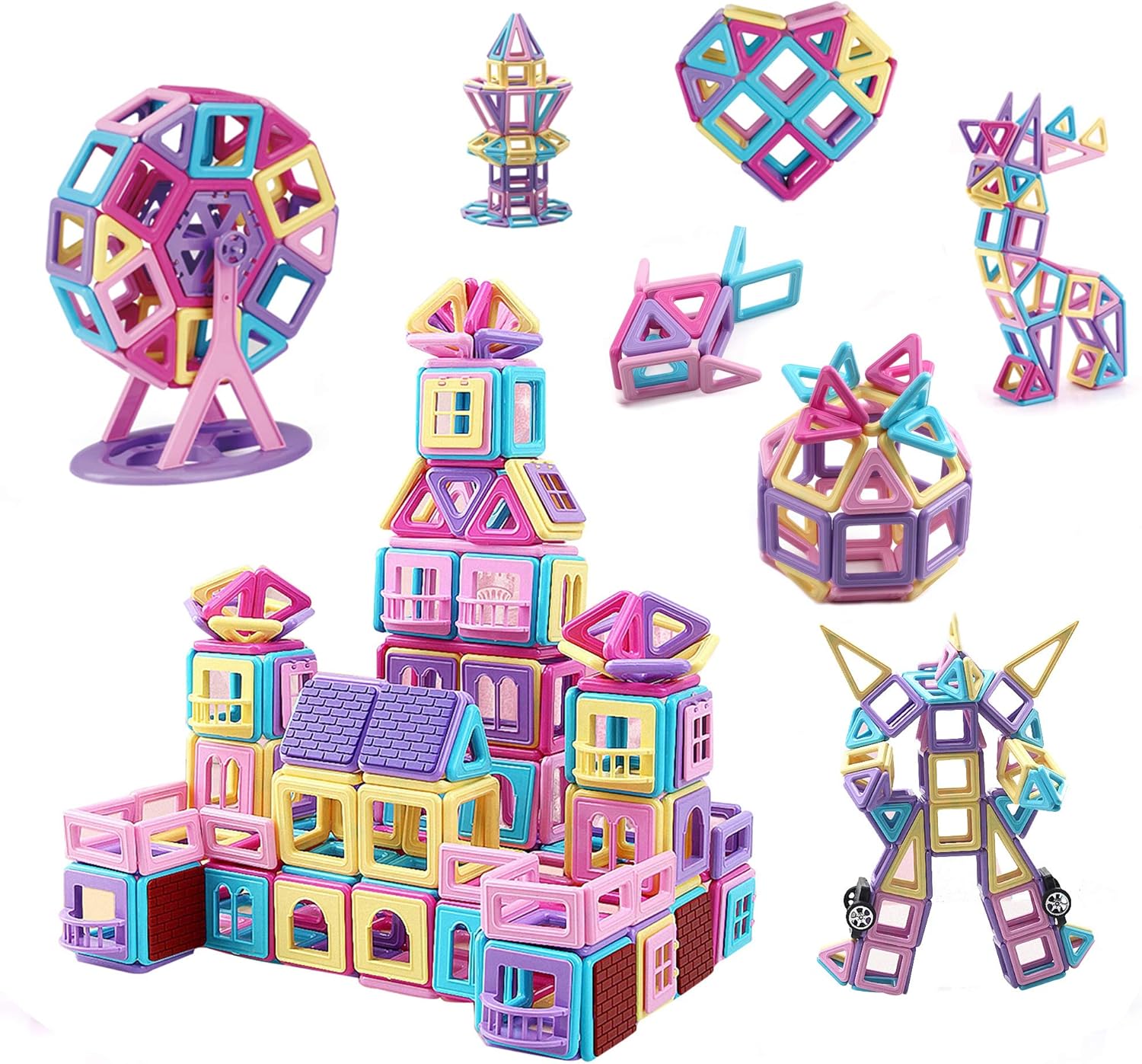 Magnetic Building Block Set 155pcs for Kids