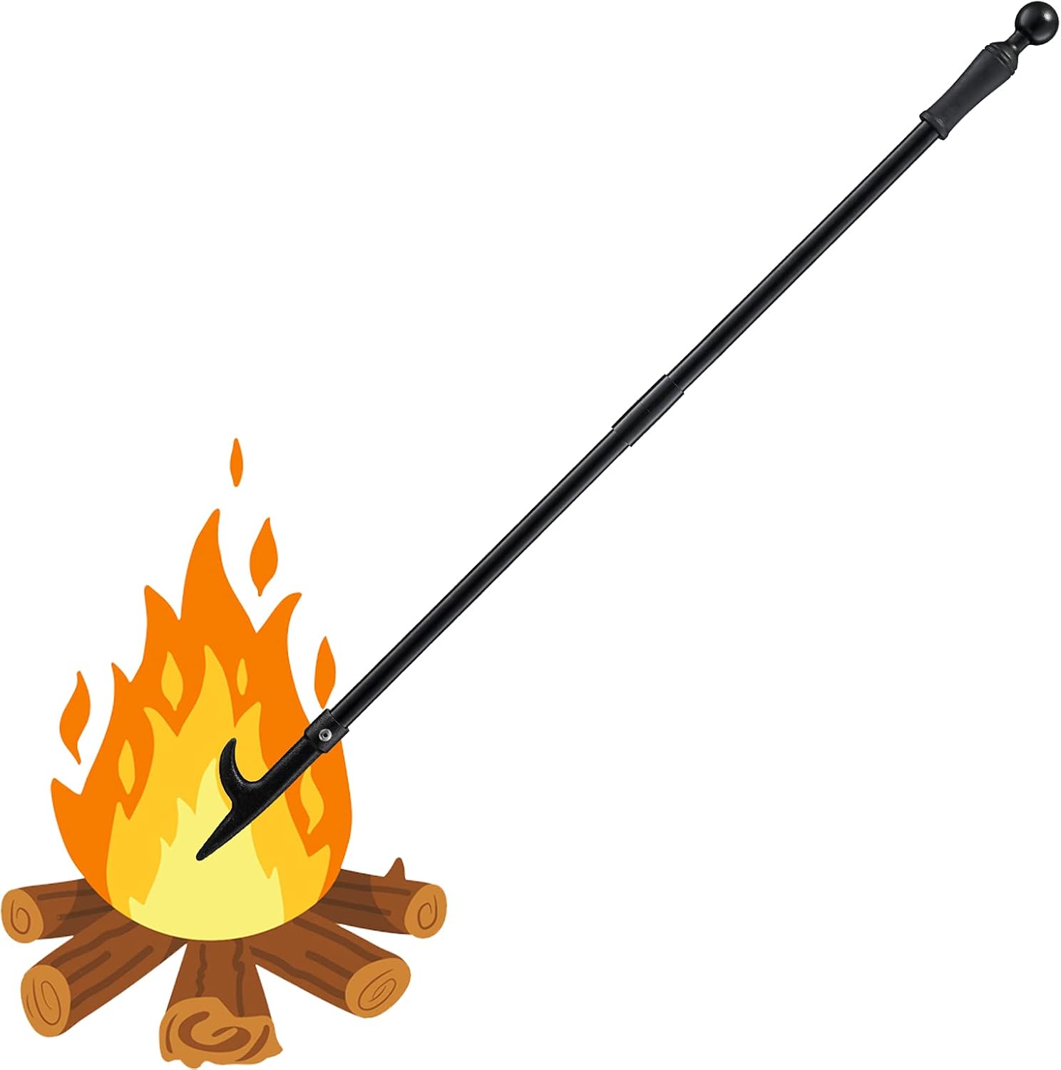 Fire Pit Poker 46 Inch Stainless Steel Heavy Duty