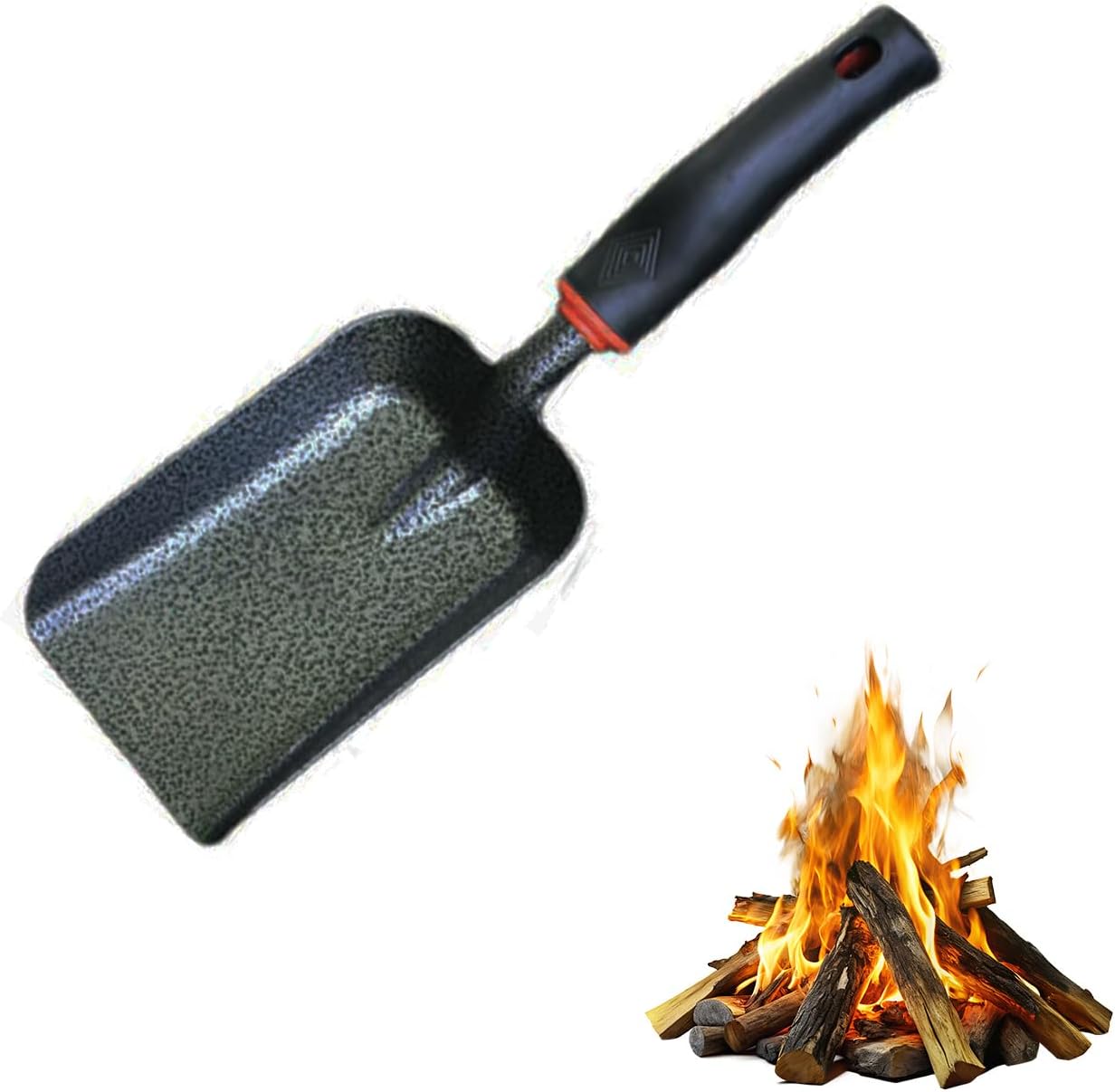 Fireplace Ash Shovel 12.6 Inch Heat Resistant Carbon Steel