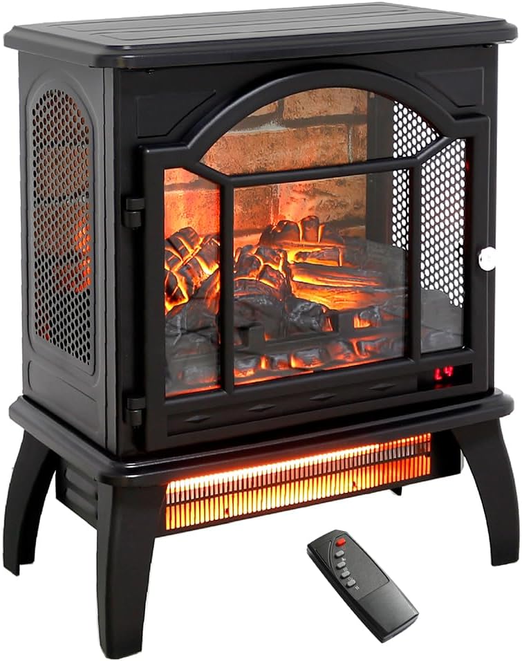 KOFOHON Freestanding Electric Fireplace Heater