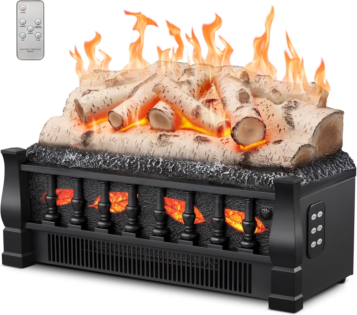 KISSAIR Electric Fireplace Log Inserts Heater