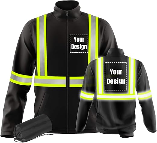 YOWESHOP High Visibility Reflective Workwear Light and Thin Safety Jackets Customize Your Logo
